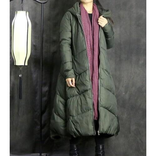 Thick Women Winter Down Coat Long Down X-Long Down Jackets Winter Hooded Women Down Coat