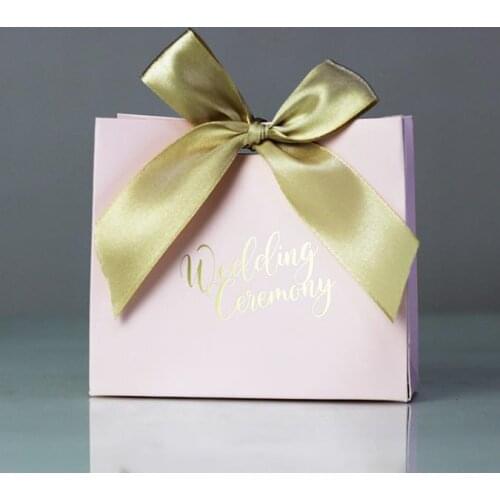 Wedding favors Candy box Gift Bags With Ribbon Chocolate Box Party Sweets Gift Favours Wrap Engagement Anniversary Diy Decor