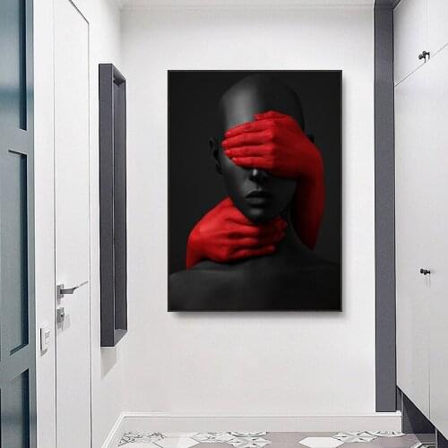 Abstract Black Woman Poster Modern Canvas Painting Picture Wall Art Print Black Modern for Living Room Home Decoration
