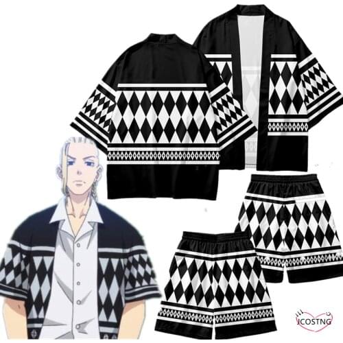 Anime Cosplay Tokyo Revengers Tokyo Manji Gang Sleeve Hoodies Shorts Manjiro Sano Cosplay Ken Ryuguji Summer Toman Uniform