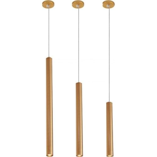 Sanmusion LED Modern Pendant Light Aluminum Metal Home Hang Lamp Dining Living Room Bar Cafe Droplight Indoor Lighting Tube