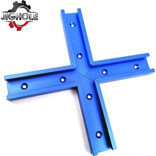 Woodworking Chute T Track Cross Connector T-Slot Miter Gauge Guide Rail Circular Saw Flip Table Table Track Intersection Parts