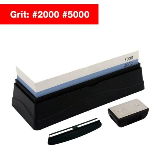 HIAMEA Kitchen Knife Sharpener Whetstone Sharpening System Sharpening Stone Double Sided Whetstone Honing Set 2000 5000 grit
