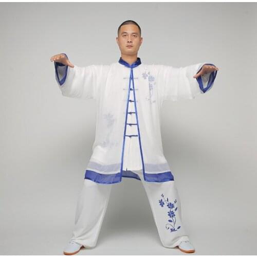 USHINE HX Chinese TaiChi uniform KungFu clothes martial arts suit Qigong printing demo WuShu outfit woman girls male