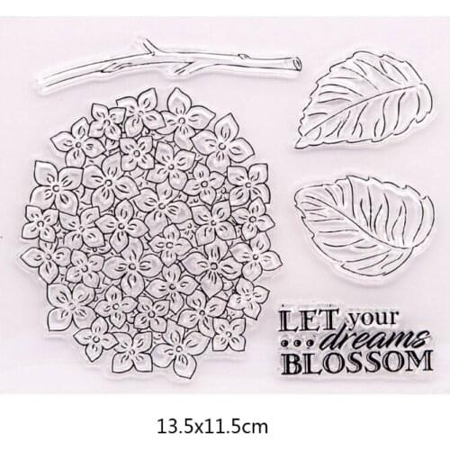 Flower Leaf Silicone Clear Seal Stamp DIY Scrapbooking Embossing Photo Album H58C