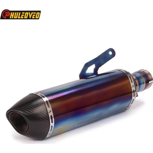 Titanium Alloy Motorcycle Exhaust Muffler Escape Demper Leakage Slip-on Carbon Fiber Exhaust for BMW S1000RR 2019-2020 Escape