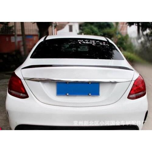 For Benz C-Class W205 2014-2019 high quality ABS Plastic Unpainted Color Rear Spoiler Wing Trunk Lid Cover Car Styling