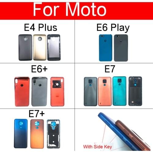 Battery Door Housing Back Cover For Motorola Moto E4 E6 E7 Plus E6 Play E6+ E7+ Rear Back Battery Case Housing Repair Parts