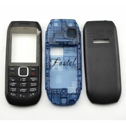 For Nokia 1616 replacement parts High Quality New Full Complete Mobile Phone housing cover case + Russian/English/Arabic Keypad