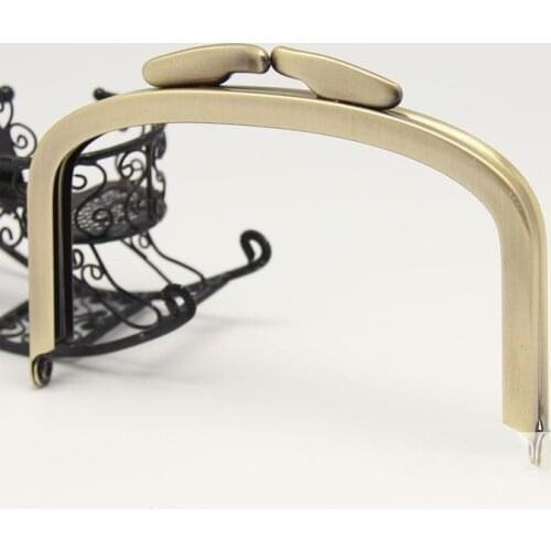 E282 10.5cm*5cm square three layers fold silver no hole glue purse frame clasp DIY Coin Purse Kiss lock bag accessories 2pcs/lot