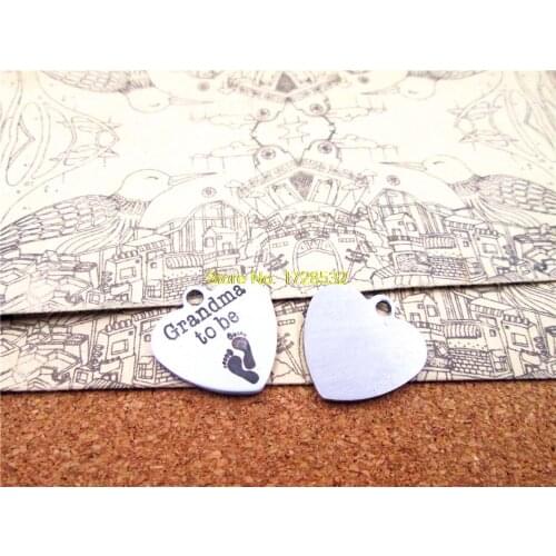 10pcs-stainless steel Charms "grandma to be" DIY Charms Pendants for necklace/bracelet/keychain DIY jewelry