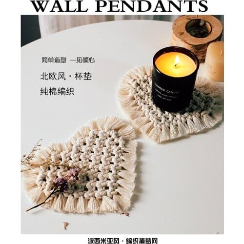 Heart shape home decor ornament handmade fashion place mat 2pcs tableware pad free shipping