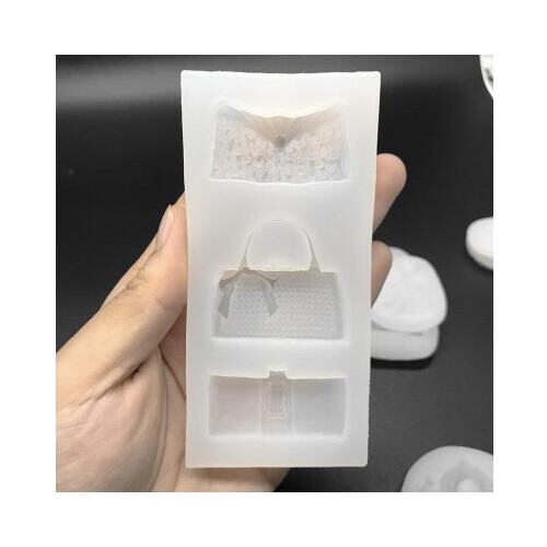 2017 Bag Liquid silicone pendant necklace mold DIY resin jewelry Matte surface mold resin molds for jewelry