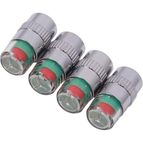 4x New High Quality Car Tire Pressure Gauge Indicator Alert Monitoring Valve Cap Sensor Not For Motorcycle Auto Car Accessories