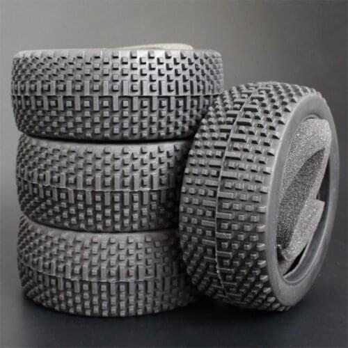 4pcs Rubber 3.2" Tire 17mm Hub Diameter 115 For RC 1/8 Off Road Buggy Hobao Hyper HSP HPI Losi Ofna Kyosho