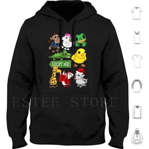 Ado Pt Me , Big Family Hoodies Long Sleeve Dragon Rbrow Dragon Unicorn Video Games Pet Adoption Unicorn Animals Gaming