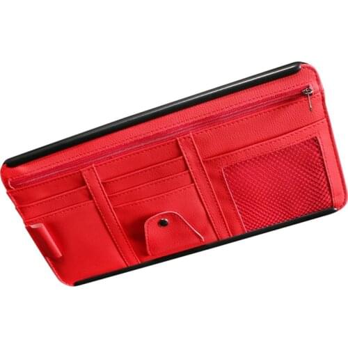 Car Sun Visor Visor Clip Sunglasses Holder Card Ticket Pouch Organizer