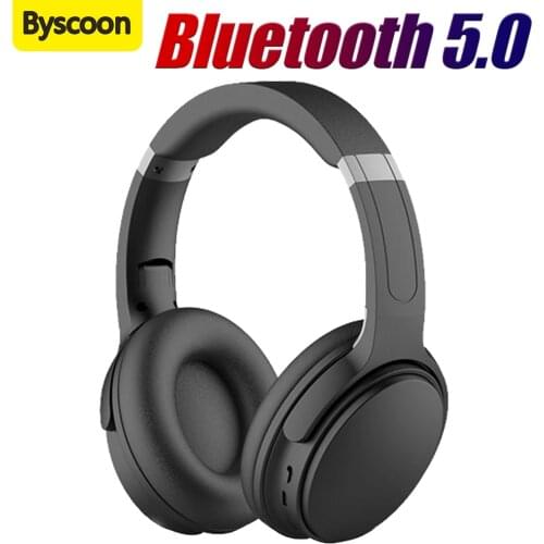 Byscoon ANC Noise Cancelling Bluetooth-compatible Headphone Wired Wireless Bluetooth Headset Active Headphone Deep Bass With MIC