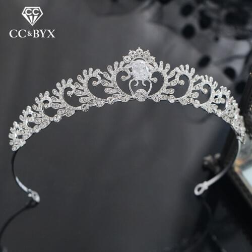CC engagement jewelry tiaras and crowns hairbands queen wedding hair accessories for bride luxury brithday party gift fine xy391