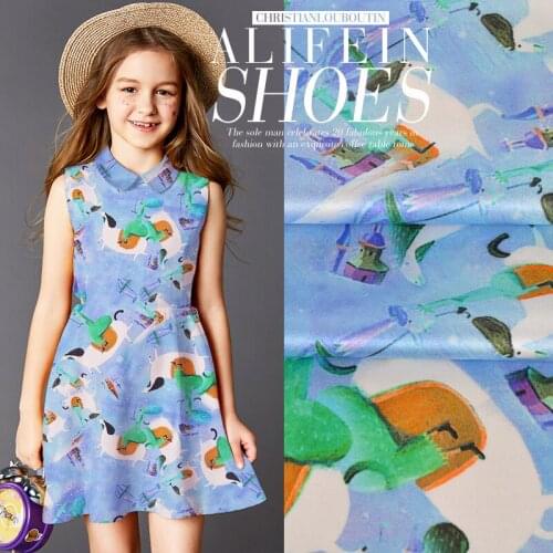 CNUM SP645 Pure Silk /White Horses/ Silk Fabric 93% Silk 7% Spandex Elastic/Width 1.29yd Thickness 19mm,Sold By Meters