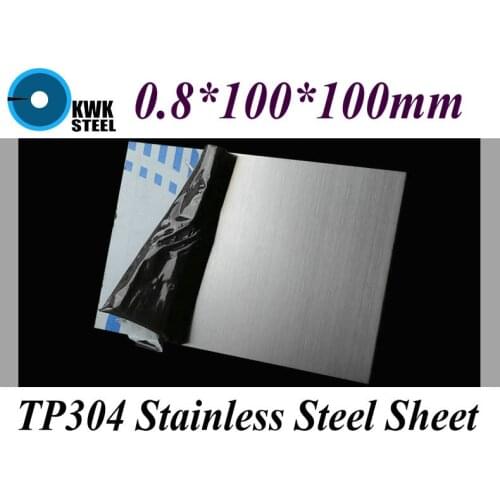 0.8*100*100mm TP304 AISI304 Stainless Steel Sheet Brushed Stainless Steel Plate Drawbench Board DIY Material Free Shipping