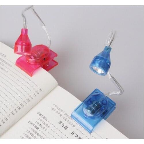 Mini LED Bulbs Clip On Adjustable Head Book Battery Portable Reading Lamp Light Bright Bedside For Student Library Small Night