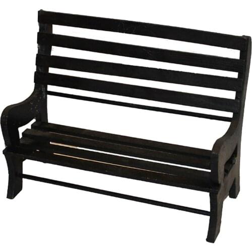Miniature Wooden Bench Chair Crafted Park Furniture for 30~55cm Dolls