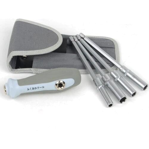 1/4" Hex Shank Nut Driver Drill Bit With Multifunction Handle Metric Socket Wrench Screw 5.5mm 7mm 8mm 10mm Set Socket Adapter