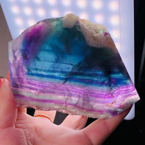 New Product!!!!Natural Rainbow Rough Fluorite Stone Crystal Quartz Ornaments Original