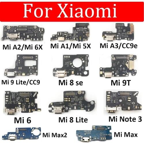 USB Charging Dock Port Connector PCB Board Flex Cable For Xiaomi Mi Max Mix 2 3 2s 6 A1 5X A2 6X 8 Se 8se Lite Poco Pocophone F1