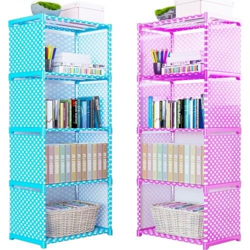 4/5/6 Layer Simple Bookshelf Easy Assembled Storage Shelf For Books Floor Standing Bookcase Storage Cabinet Home Organizer