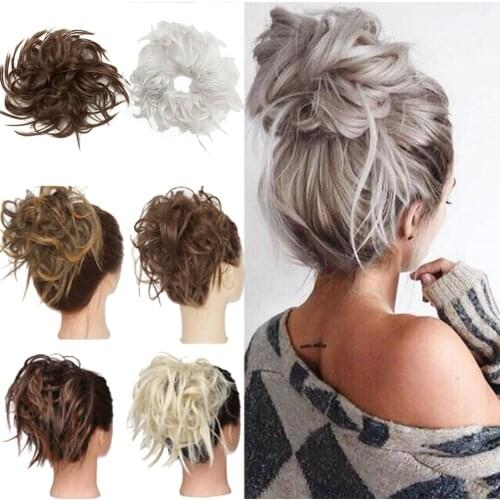 BENEHAIR Messy Bun Hair Piece Scrunchy Hair Bun Women Chignon Synthetic Hair Extension For Women Hair Band Donut Wrap Ponytail
