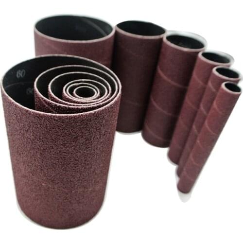 SATC 3/4 Inch Sandpaper Ring Sanding Drum Bands Bits 80 Grit Wood Polished Carved Olive Core Rotary Tool