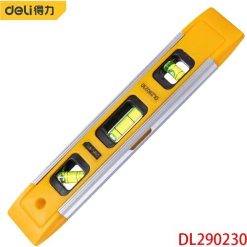 Deli DL290230 Spirit Level Specification: 230mm Strong Magnet At The Bottom Horizontal, Vertical, 45° Angle Measurement Tools