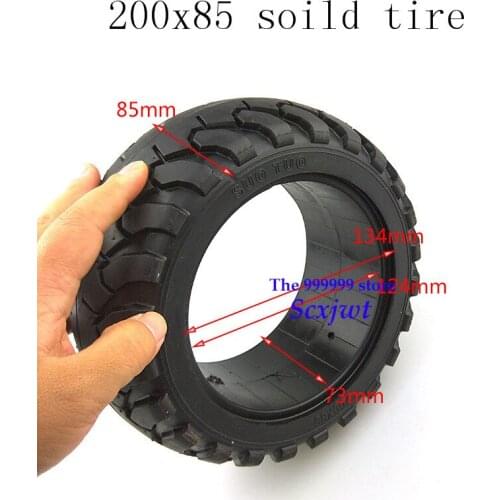 Super 8 Inch Electric Scooter Car solid Tire 200X85 Scooter Brushless Motor Non Pneumatic Solid tyre for Skateboard