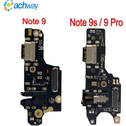 100% Tested For Xiaomi Redmi Note 9 Pro Charging Port Connector Board Parts Flex Cable For Redmi Note 9s USB Charging Port