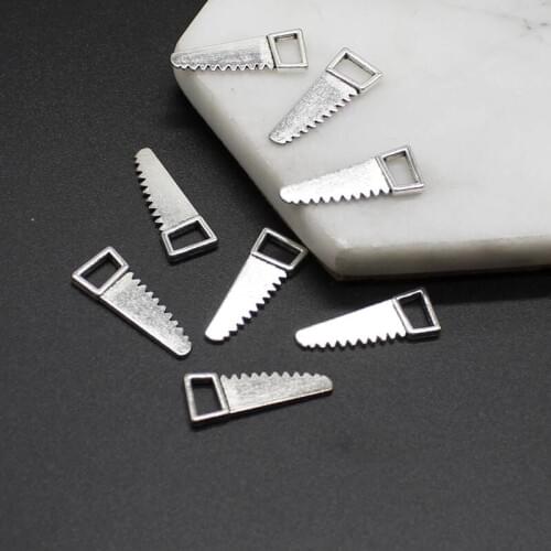 12pcs vintage alloy jewelry accessories saw pendant DIY handmade jewelry accessories