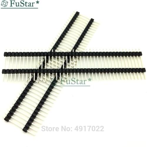 2.54mm Double plastic Single Row Male 40P PCB Board Pin Header Connector Pinheader 1*40 Long 21 23 25 30mm For 1*40 pin