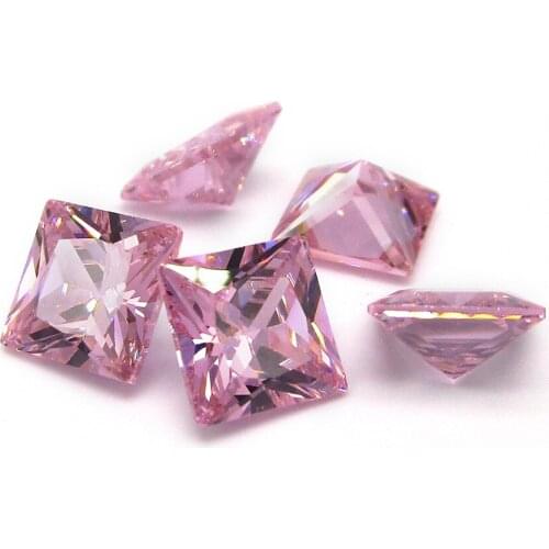 50pcs/Lot Free Shipping AAAAA Round CZ Pick Colors Square Cut 3x3mm Cubic Zirconia Stone for Jewelry