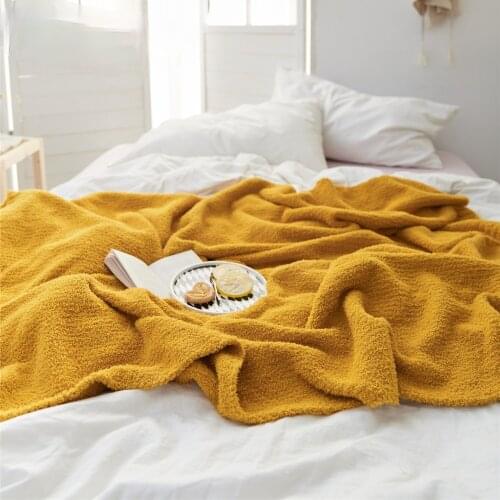 Brand Super Soft Warm Blankets Cozy Breathable Gray Beige Autumn Decor Knitted Bedspread Luxury Sofa Bed Throw Blanket