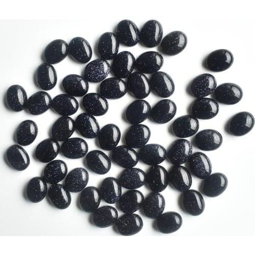 2020 Fashion hot sale blue sand stone Oval CAB CABOCHON 8x10mm beads for jewelry making wholesale 50pcs/lot free shipping