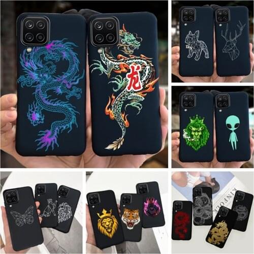 Cool Fashion Dragon Desgin For Case Samsung Galaxy A12 SM-A125F Phone Cover For Coque Samsung A12 A 12 2020 Black Silicone Cases