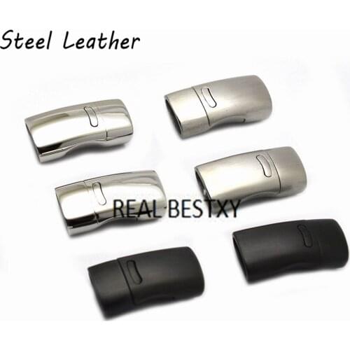 Engrave Logo 10pcs/lot Hole: 11*7/10.6*5.7mm Stainless Steel Magnetic Clasps Magnet Buckle Connector for Bracelets DIY Jewelry