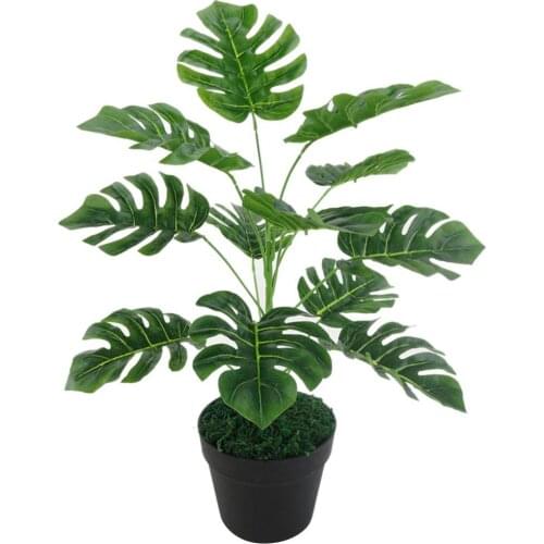 Artificial Monstera Leaves Green Leaf Long Plants Garden Living Room Bedroom Home Decor High Quality Ornaments Wholesale Hot New