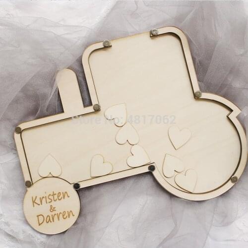 Tractor Drop Box, Christening Guest Book, Wedding Guest Book, Unique Guest Book, Wooden Tractor Farm Tractor Guest Book