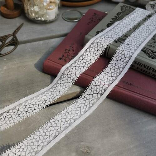 Hot!! 5 Meter 3cm Width Embroidered Elastic Lace Trim Fabric Garment Ribbon Headband Underwear Garter Decoration DIY Accessories
