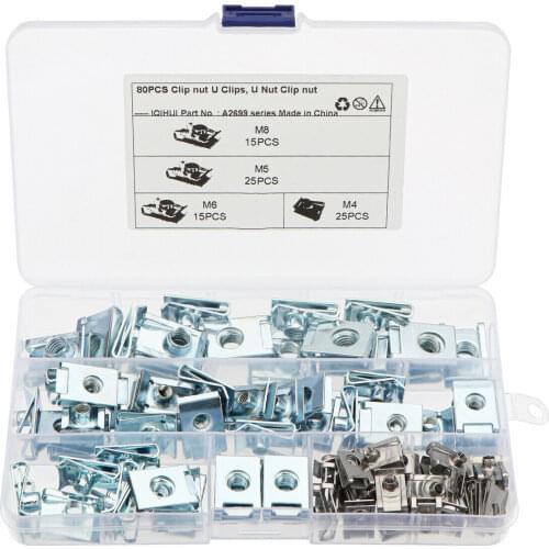 M4 M5 M6 M8 Spire Clips Chimney Nuts U Nuts SpeedClips Fasteners Assorted Kits Clip Fastener Speed Metal Mounting Clip