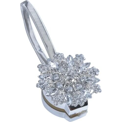 Magnetic Crystal Curtain Tiebacks Curtain Ties Metal Curtain Tieback Hooks for Window Curtain Accessories