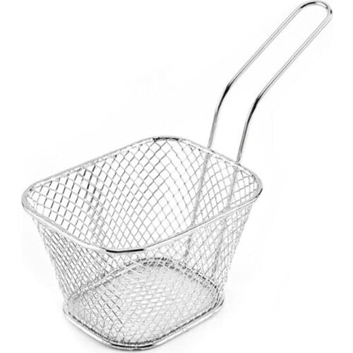Stainless Steel Metal Basket French Fries Basket Mini Frying Storage Holder