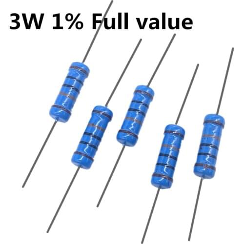 1000pcs 3W 1% Metal film resistor 4.7K 5.1K 5.6K 6.2K 6.8K 7.5K 9.1K 10K 12K 15K 18K 20K 22K 24K 27K 30K 33K 39K 43K ohm